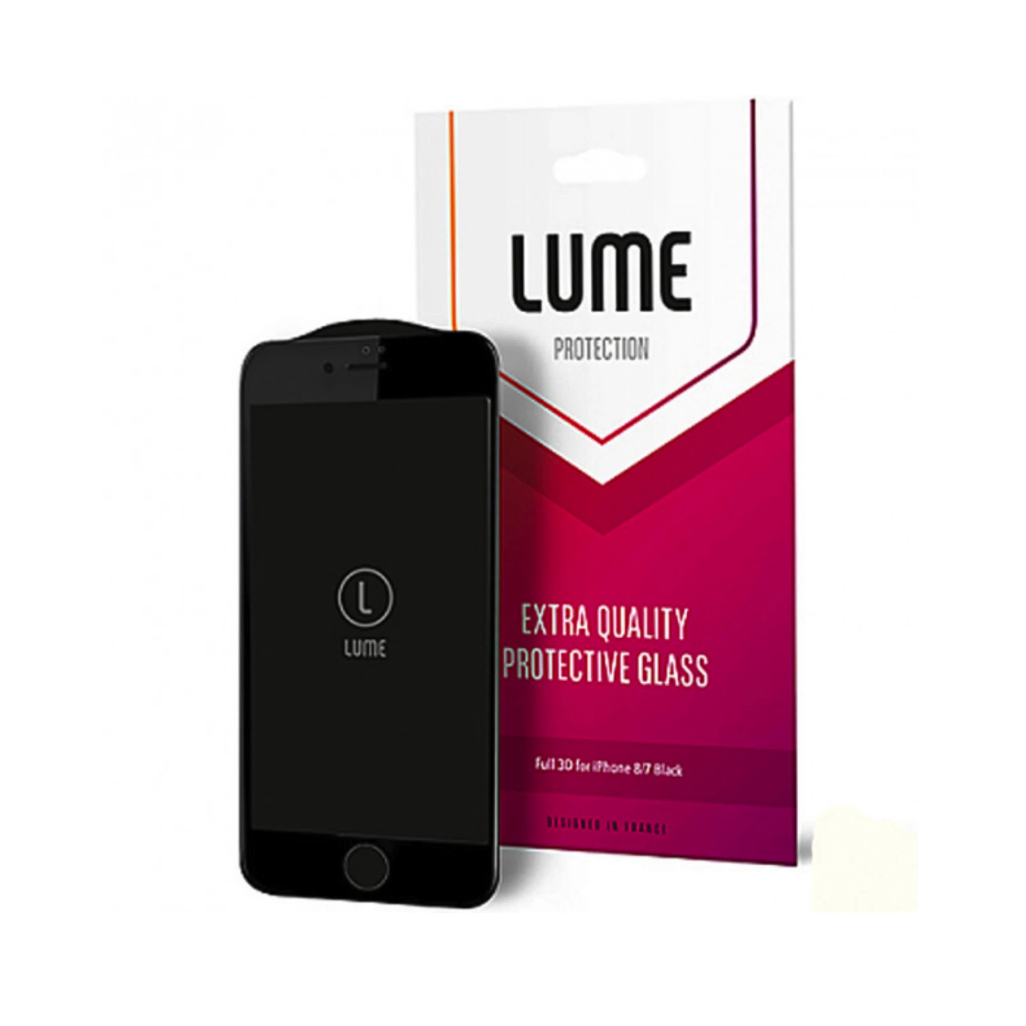 Поклейка захисного 3D скла LUME Protection для iPhone 7/8/SE 2020